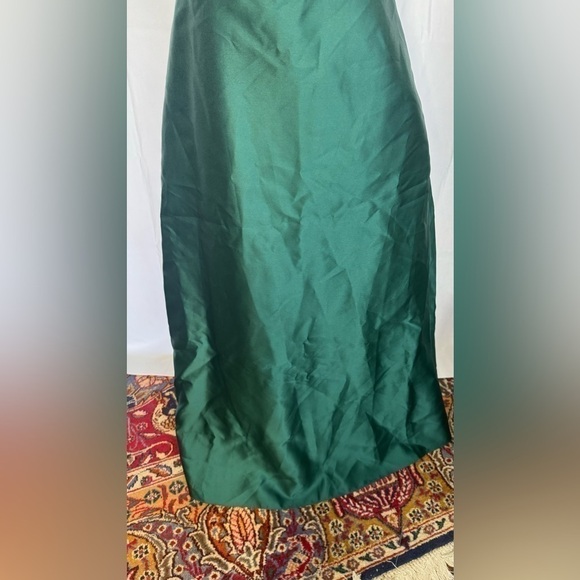 ALFRED SUNG One-Shoulder Green Dress with pockets - Picture 12 of 16